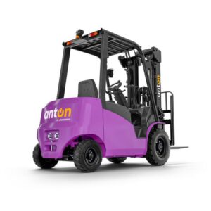 AntOn by Jungheinrich Elektro-Stapler CBH 2.0 mit Zweifach-Teleskop-Hubgerüst, Hubhöhe 3300 mm, Tragfähigkeit 2000 kg, inkl. Einbauladegerät
