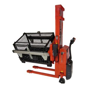 Logitrans Elektro-Stapler, schwenkbar, einstellbare Boxenhalter