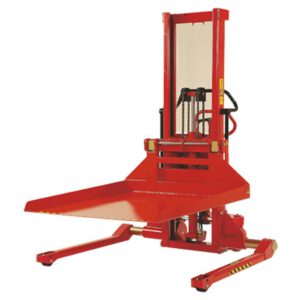 Logitrans Breitspur-Elektro-Stapler mit Plattform, Duplexmast, Tragfähigkeit 1.000 kg, Hubhöhe 2.735 mm, Plattform 999 x 1.092 mm