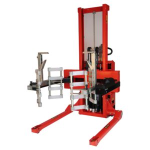 Logitrans Elektro-Multifasskipper, schwenkbar, einstellbare Greifarme